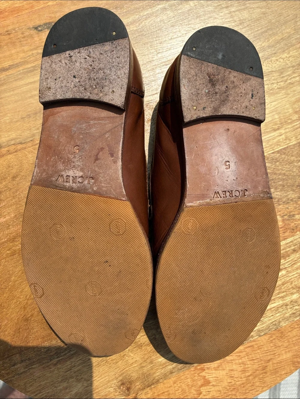 J. Crew Brown leather penny loafer in Burnished Pecan Brown, Style: H8200, 5